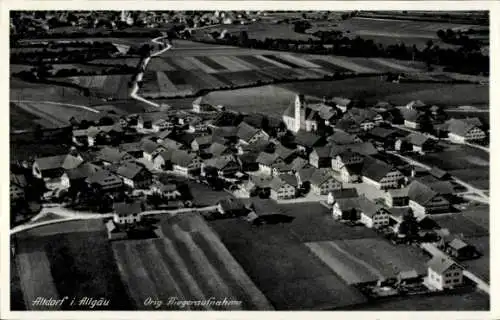 Ak Altdorf Biessenhofen im Ostallgäu, Fliegeraufnahme