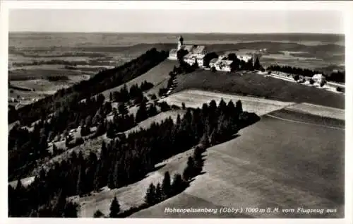 Ak Hohenpeissenberg Peißenberg, Ansicht vom Flugzeug aus