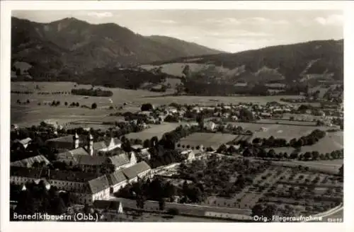 Ak Benediktbeuern in Oberbayern, Fliegeraufnahme