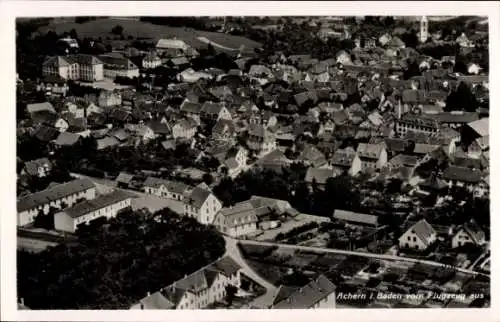 Ak Achern in Baden Schwarzwald, Fliegeraufnahme