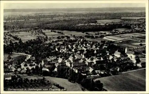 Ak Steinenstadt Neuenburg am Rhein Baden, Fliegeraufnahme