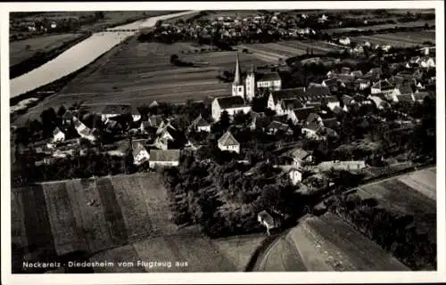 Ak Neckarelz Diedesheim Mosbach am Odenwald, Fliegeraufnahme