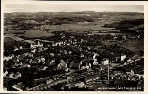 Ak Meckenbeuren in Oberschwaben Württemberg, Fliegeraufnahme