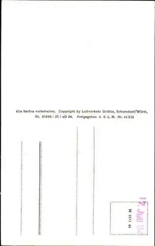 Ak Mehrstetten Schwäbische Alb Württemberg, Fliegeraufnahme