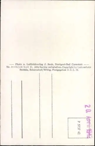 Ak Vöhringen in Schwaben, Fliegeraufnahme