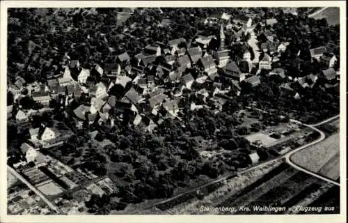 Ak Steinenberg Rudersberg in Württemberg, Fliegeraufnahme, Gasthaus zur Krone