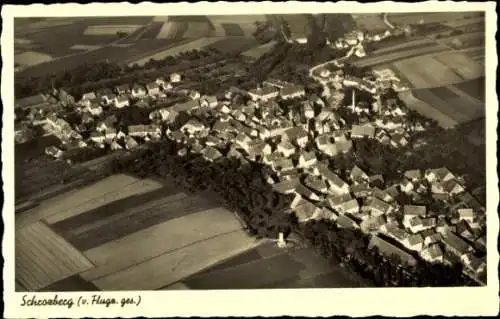 Ak Schrozberg in Württemberg, Fliegeraufnahme