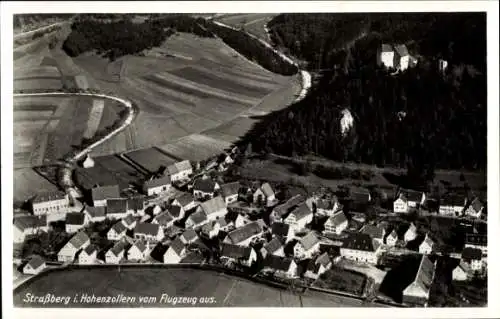 Ak Straßberg im Zollernalbkreis, Fliegeraufnahme