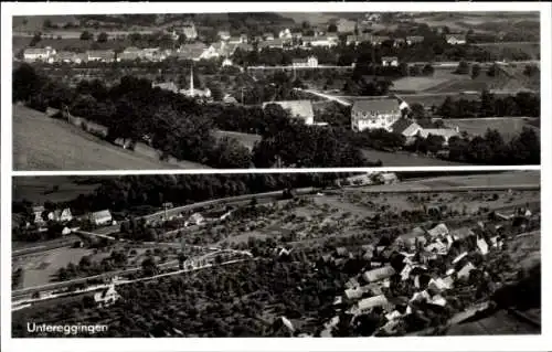 Ak Untereggingen Eggingen in Baden, Fliegeraufnahme