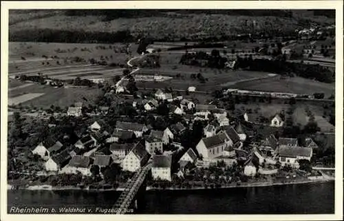 Ak Rheinheim Küssaberg Klettgau, Fliegeraufnahme