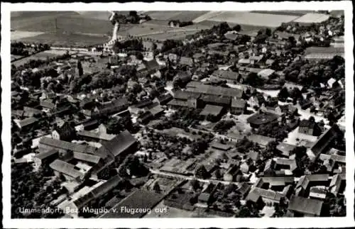 Ak Ummendorf in Sachsen Anhalt, Fliegeraufnahme