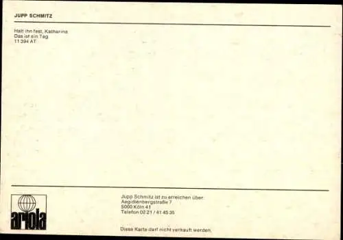 Ak Sänger Jupp Schmitz, Portrait, Autogramm