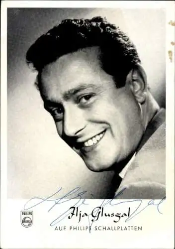 Ak Schauspieler und Sänger Ilja Glusgal, Portrait, Autogramm