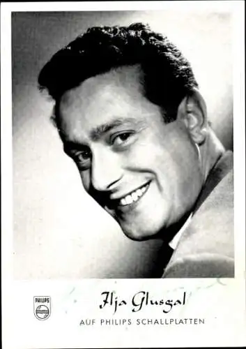 Ak Schauspieler und Sänger Ilja Glusgal, Portrait, Autogramm