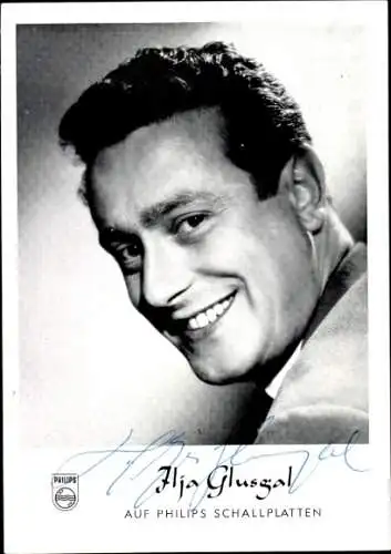 Ak Schauspieler und Sänger Ilja Glusgal, Portrait, Autogramm