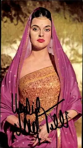 Ak Schauspielerin Nadja Tiller, Portrait, Autogramm