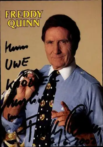 Ak Schauspieler und Sänger Freddy Quinn, Portrait, Autogramm