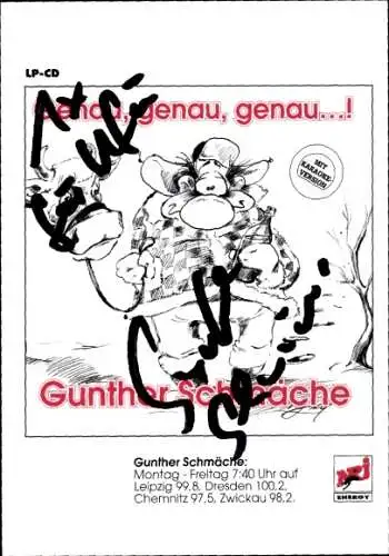 Ak Schauspieler Gunther Schmäche, Portrait, Autogramm