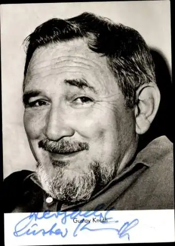 Ak Schauspieler Gustav Knuth, Portrait, Autogramm