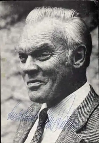 AK Schauspieler Hans Richter, Portrait, Autogramm