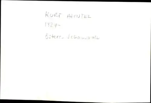 Ak Schauspieler Kurt Heintel, Portrait, Autogramm