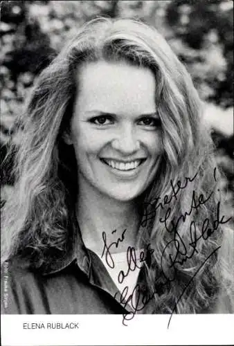 AK Schauspielerin Elena Rublack, Portrait, Autogramm
