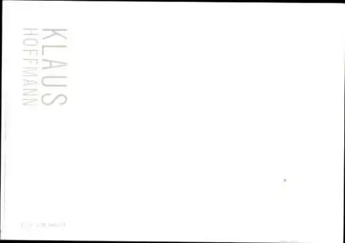 Ak Schauspieler Klaus Hoffmann, Portrait, Autogramm