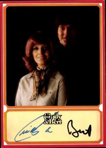 Ak Gesangsduo Cindy & Bert, Portrait, Autogramme