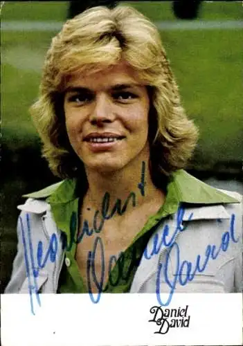 Ak Sänger Daniel David, Portrait, Autogramm