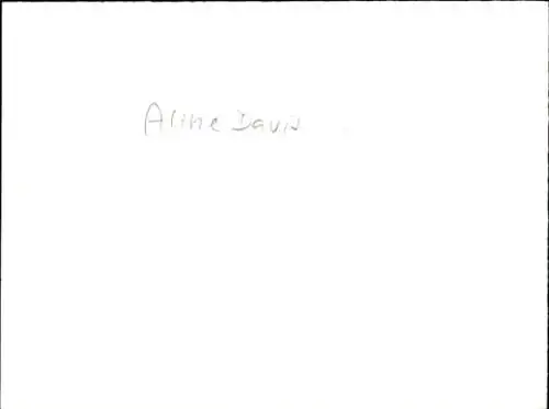 Ak Schauspielerin Aline Davis, Portrait, Autogramm