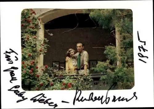 Ak Schauspieler Rudolf Prack, Portrait mit Frau 1975, Autogramm