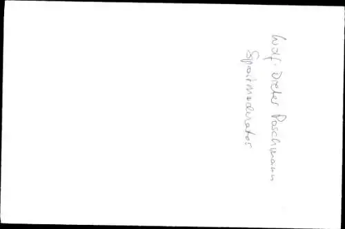 Ak Sportmoderator Wolf-Dieter Porschmann, Portrait, Autogramm