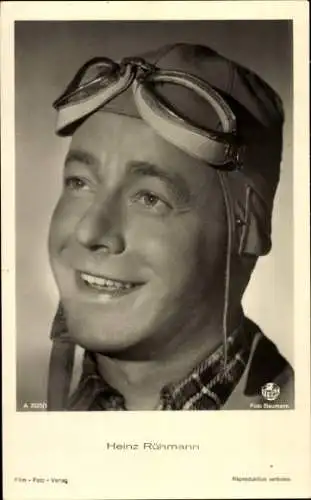 Ak Schauspieler Heinz Rühmann, Portrait, Fliegerbrille