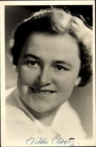 Ak Schauspielerin Hilde Ploetz, Portrait, Autogramm 1939