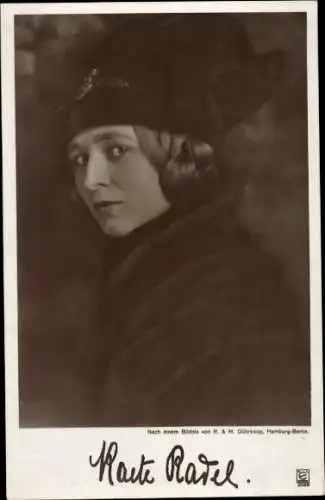 Ak Schauspielerin Kaete Radel, Portrait, Autogramm