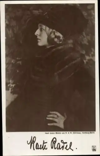 Ak Schauspielerin Kaete Radel, Portrait, Autogramm