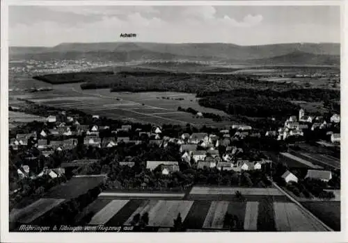 Ak Mähringen Kusterdingen in Württemberg, Fliegeraufnahme, Achalm