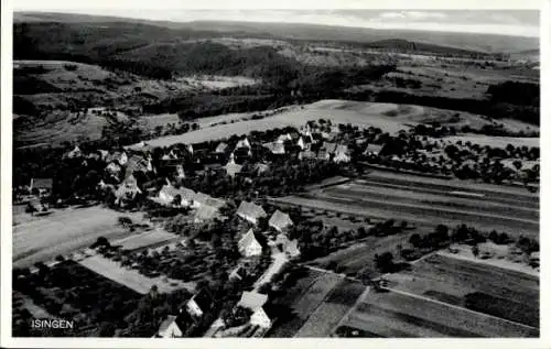 Ak Isingen Rosenfeld im Zollernalbkreis Württemberg, Fliegeraufnahme