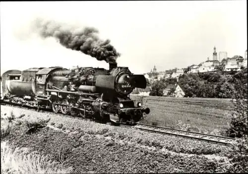 Ak Querfurt im Saalekreis, Dampflokomotiven im Einsatz, Baureihe 52.80, P16 555, 1980