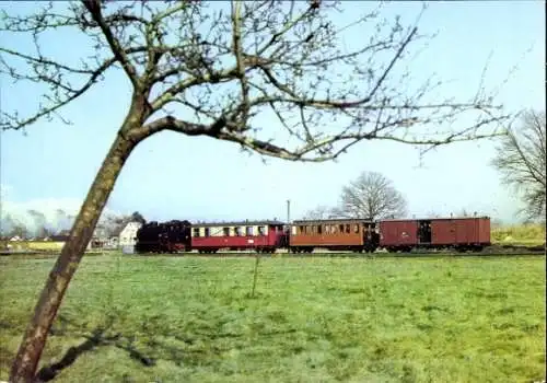 Ak Berbisdorf Radeburg Sachsen, Traditionsbahn unweit Berbisdorf Anbau