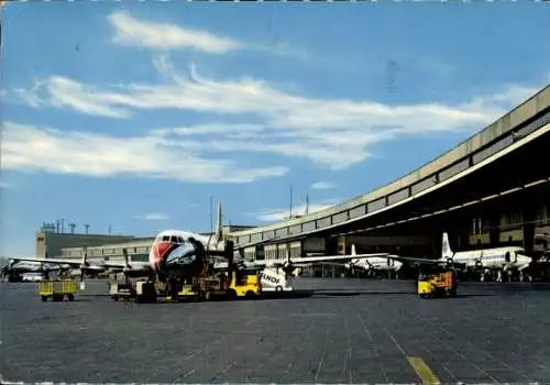 Ak Berlin Tempelhof, Partie am Zentralflughafen, Passagierflugzeuge