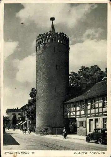 Ak Brandenburg an der Havel, Blick auf den Plauer Torturm