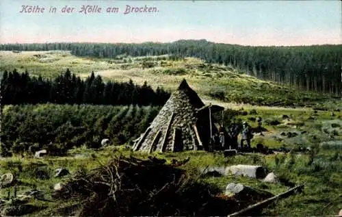 Ak Clausthal Zellerfeld im Oberharz, Köthe in der Hölle am Brocken