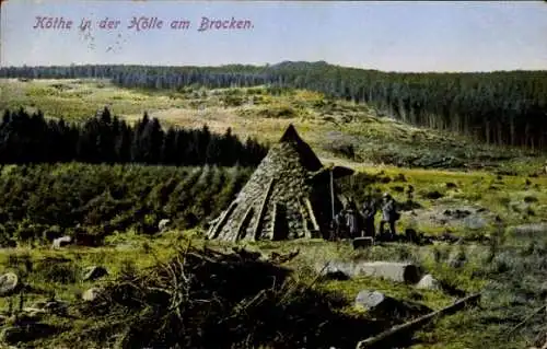 Ak Clausthal Zellerfeld im Oberharz, Köthe in der Hölle am Brocken