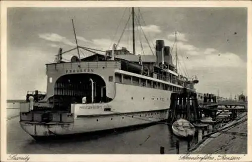 Ak Sassnitz auf Rügen, Schwedenfähre Preussen