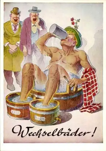 Ak München, Gruß vom Oktoberfest, Wechselbäder, August Lengauer Nr. 3057