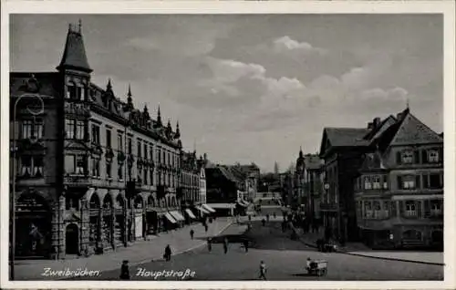 Ak Zweibrücken in Rheinland Pfalz, Hauptstraße