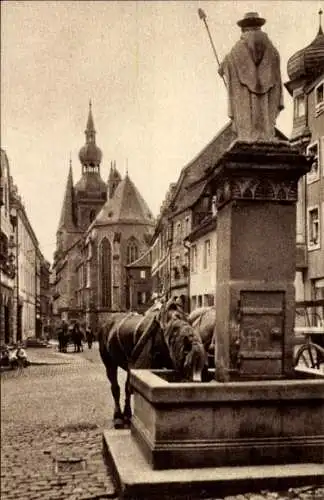 Ak St. Wendel in Saarland, Dom, Wendelinusbrunnen