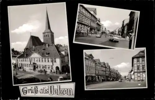 Ak Uelzen in Niedersachsen, Rathaus, Gudenstraße, Lüneburger Straße