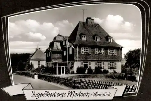 Ak Morbach in Rheinland Pfalz, Jugendherberge, Außenansicht, Garten, Zaun